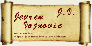 Jevrem Vojnović vizit kartica